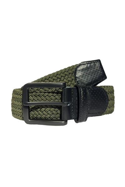 The Biker Jeans Harvey Elastic Khakiblack Belt