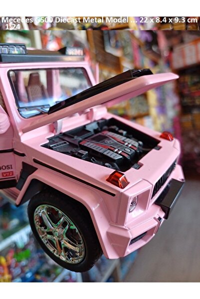 OYUNCAKSAHİLİ G65 Mercedes Modifiye Jip Diecast Metal 1.24 Koleksiyon Model G63 Araba 6 kapı + ışık ses G500