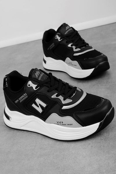 Lal Shoes & Bags Amelia Women's High Sole Sports Shoes-Black