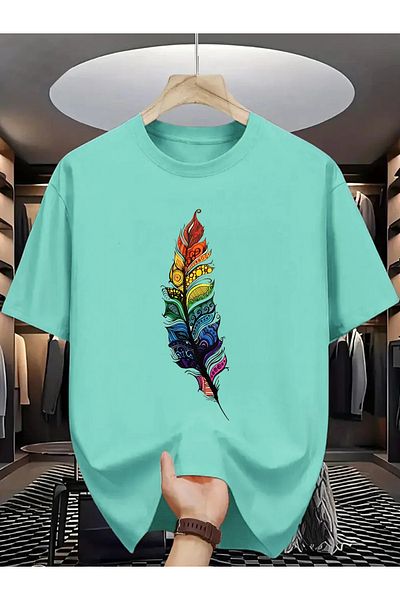 PENTHİLUS Men's Summer Short Sleeve Letter Printed T-Shirt