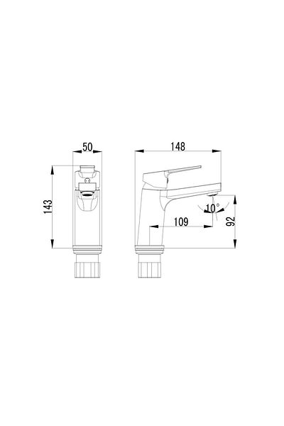 Creavit Bt.ln1500 تركيبات حوض لونا
