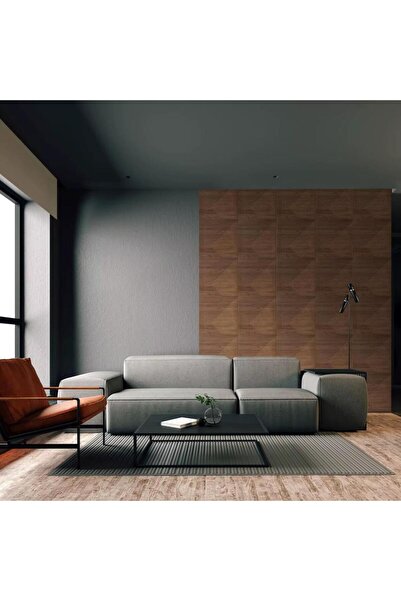 Renkli Duvarlar Brown 3D Abs Pvc Wall Panel 1m² 4 Units Erasable