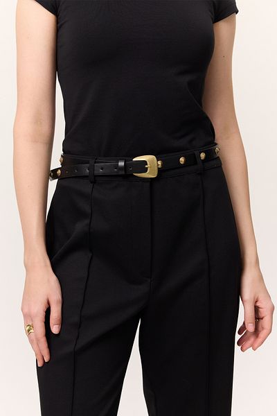 Manuka Antique Buckle Belt Black