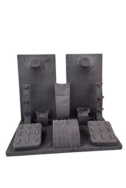 MeGass Dekor Yerli Üretim Sardunya Kumaş Füme Renk Mini Vitrin Takı Sergileme...