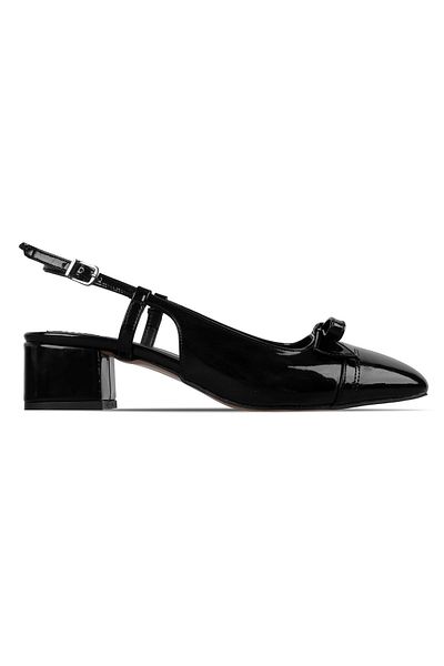 Lal Shoes & Bags Misha Pantofi cu toc cu spate deschis pentru femei cu fundă-R.SIYAH