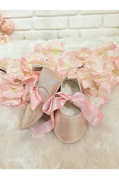 Hly Karol Tasarım Heart Powder Pink Girl's Moccasin - Cute Moccasin