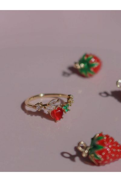 Reorah Collection خاتم الفراولة - خاتم الفراولة الزهرية
