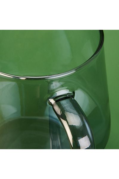 delı glassware Glassware Borosilicate Glass Mug - Gray - 420 ml