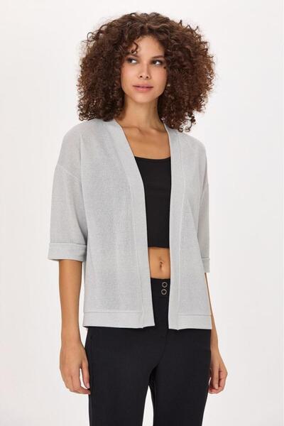 İKİLER Low Sleeve Glitter Cardigan 025-4401