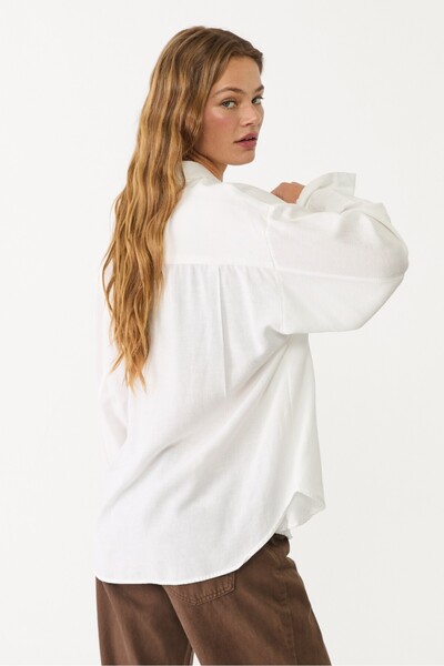 Stradivarius Linen blend shirt