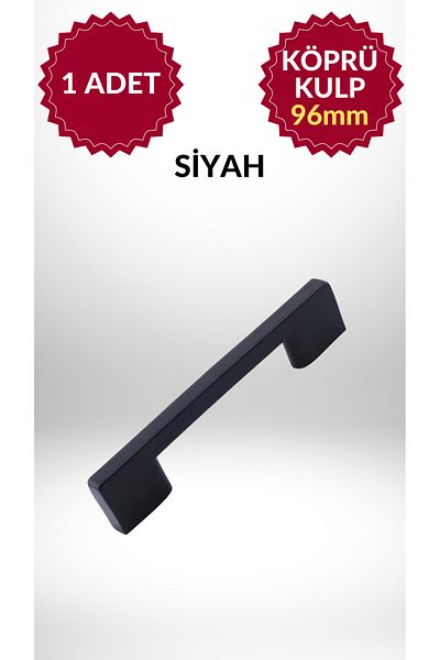 MKLAKS Bridge Plastic 96Mm Negru Mobilier Sertar Mâner Dulap - Design Durabil și Elegant