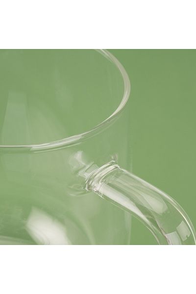delı glassware Glassware Borosilicate Glass Mug - Transparent - 490 ml