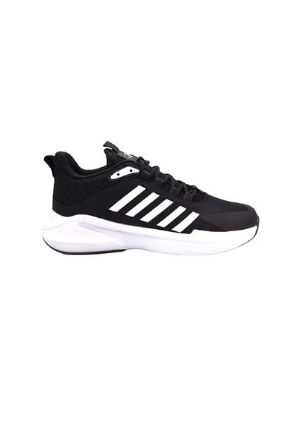 M.P. M Size Black Sneakers - for Men with Light Sole Laces