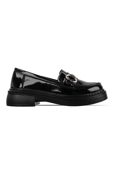 Lal Shoes & Bags Дамски мокасини с катарама в златисто - R.BLACK