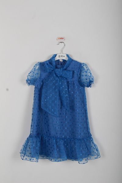 incity Girl's Bow Detailed Polka Dot Dress