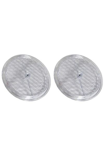 Viyalente 2-Piece Natural Gas Ventilation Glass Vent Transparent Diameter 18 cm