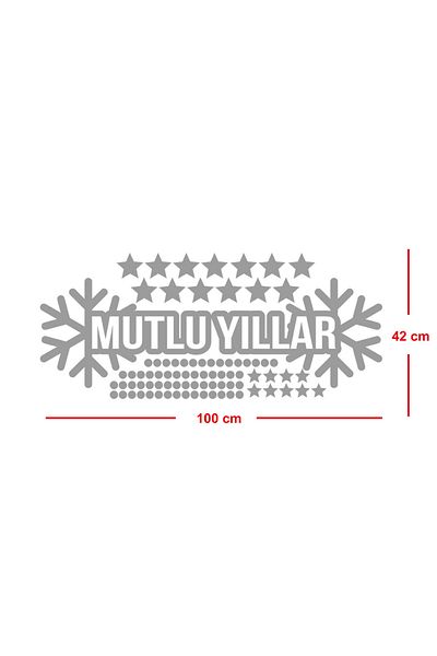 MIGNATIS Scrisoare La Mulți Ani Și Fulgi De Zăpadă Mici și Mari Decoratiuni de Anul Nou - Alb