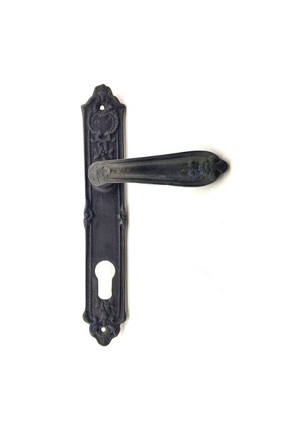No8 Home Antique Style Decorative Brass Floral Bathroom Door Handle - 240X40 Mm, Oxide