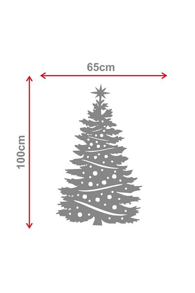 MIGNATIS Yellow Cone Fancy Tree Sticker Decal 65x100 cm
