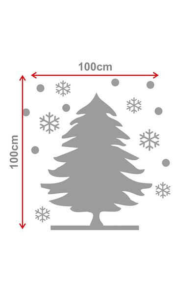 MIGNATIS Autocolant alb pentru brad de Crăciun Ornament 100x100cm