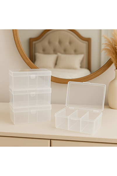 Gutsy 3 Bölmeli Şeffaf Saklama Kutusu - 3'lü set