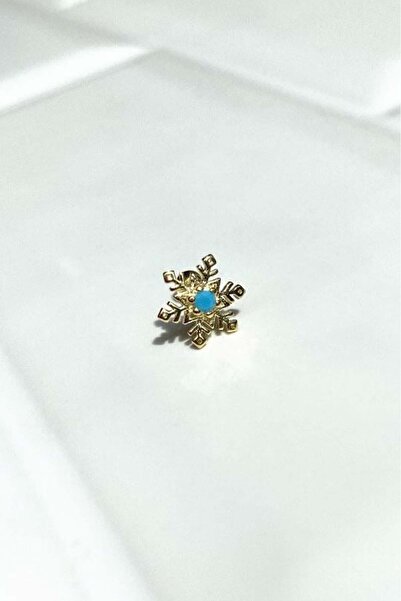 Spossy Silver Jewelry 925 Ayar Gümüş, Kar Tanesi Piercing Küpe