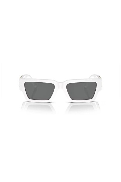 Versace Ve 4459 31487 54 Unisex Rectangular White Bone Sunglasses