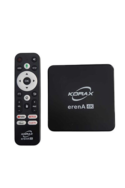 Korax Erena 4K Ultra Hd Android 14.0 Ses Komutlu Tv Box Media Player