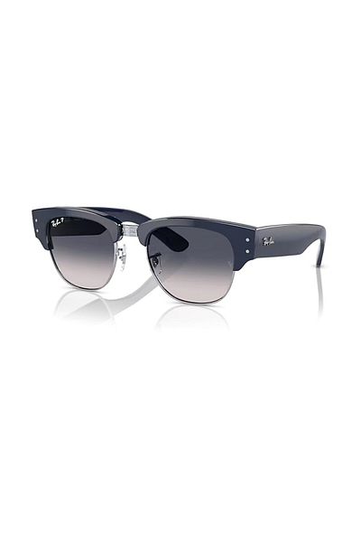 Ray-Ban Ray Ban Rb 0316S 136678   53 Mega Clubmaster Polarized Unisex Square Navy Blue Bone Sunglasses