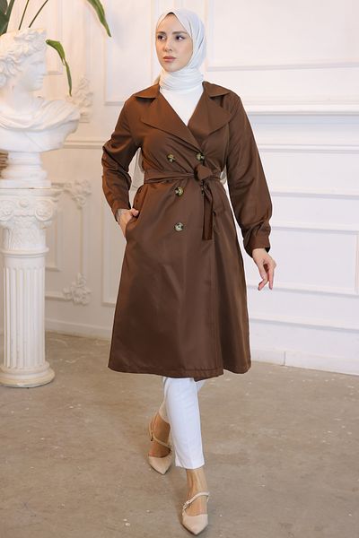 giyze Καμπαρντίνα Hijab Brown 5853