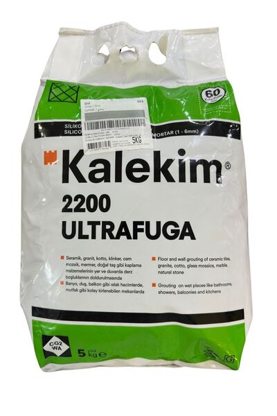 Kalekim 2200 Ultrafuga Slikonlu Derz Dolgu Fuga 5/1 Gri Renkli 5 Kg.