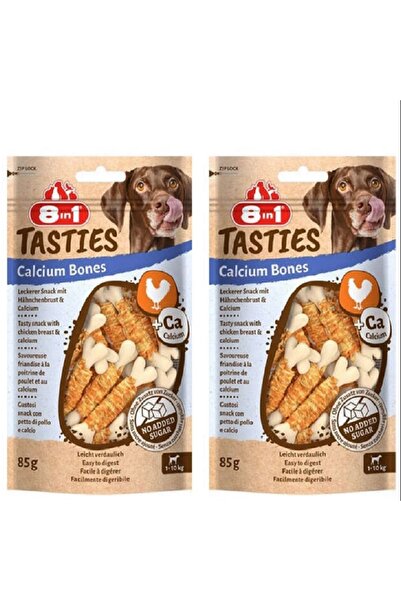 8in1 Tasties Calcium Bones Tavuk Sargılı Köpek Ödülü 85 Gr X2 ADET