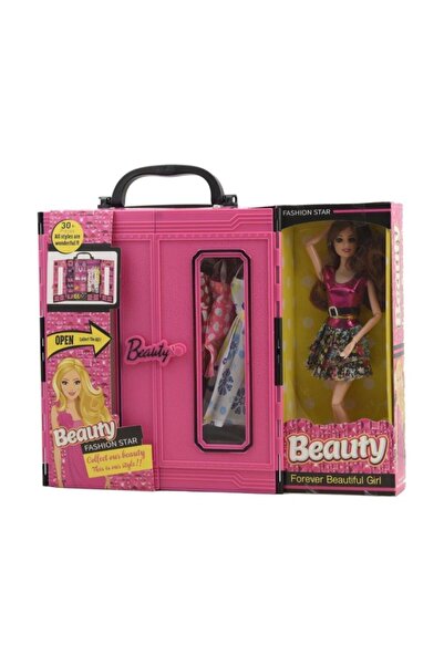 Kayyum Oyuncak Barbie Gardrop Çanta 30 Parça Aksesuarlı