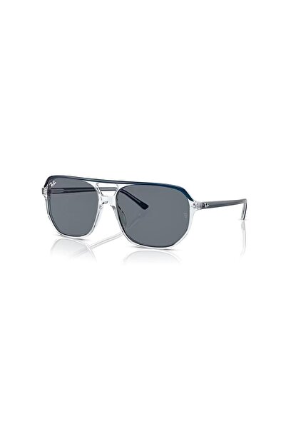 Ray-Ban RB 2205 1397R5 60 Bill One Unisex Geometrik Şeffaf Mavi Kemik Güneş G...