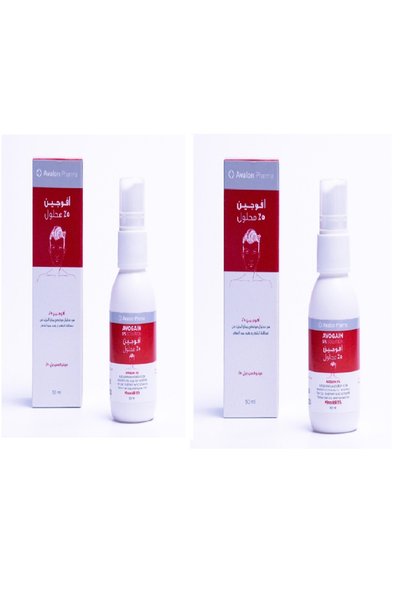 AVALON PHARMA Pack Of 2 Avogain 5% Minoxidil Solution Clear 50ml