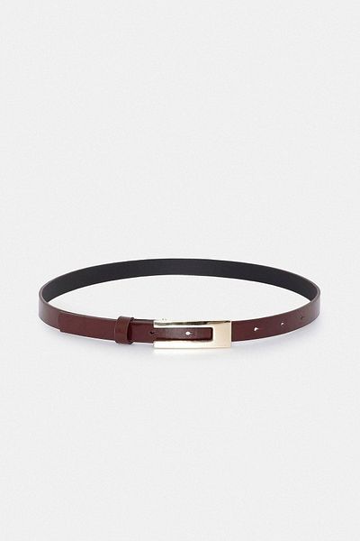 Antioch Burgundy Patent Leather Faux Leather Women's Belt