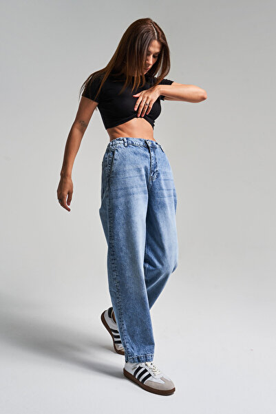 its basic Women's Denim Color 4S5-27 Carrot Fit 100% Cotton Elastic Waist Comfortable Fit Denim Jean