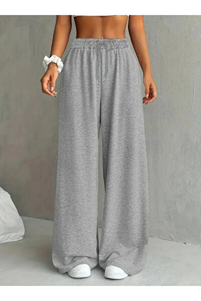 yx yustex sport Bol Paça Kadın Gri Günlük, Çok Yönlü Cepli Ayarlanabilir Bel ...