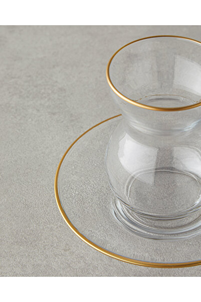 English Home Stellar Cam 12 Parça 6 Kişilik Çay Seti 140 ml Gold