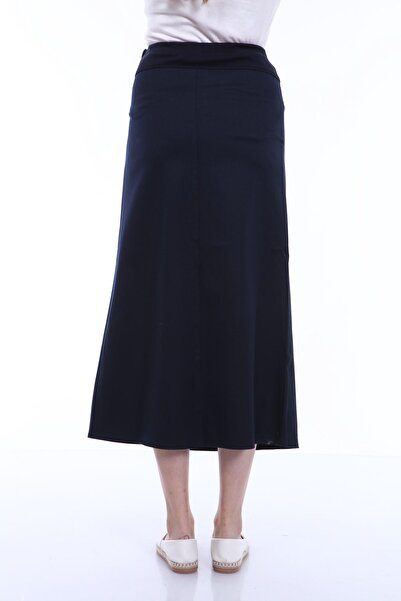 LİYACA Pregnant Teseture Long Can Fabric Skirt