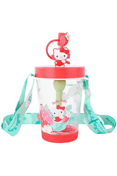 Miniso Sanrio Lisanslı Pipetli Plastik Bardak (535ml) - Hello Kitty