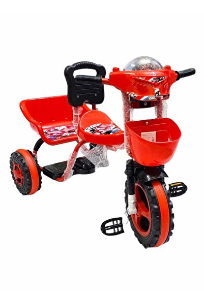 BabyCara دراجة ثلاثية العجلات بمقعد مزدوج من البلاستيك، مقعد مريح مع أصوات وإ...