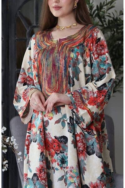 Genrics Soft embroidered cotton jalabiya...combines comfort, luxury and elegance