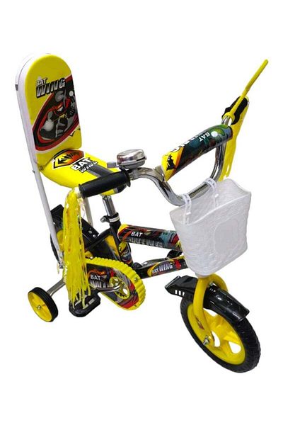 BabyCara Bike Size 10 Inch with Back Support and Reverse Walking & Supported Wheels For Kids 3 to 4 Years