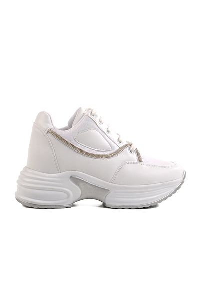 AYAKMOD White High Sole Women's Sports Shoes 6031 Z