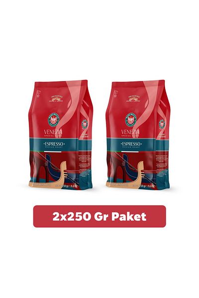 Mare Mosso Caffe ê Vendite Espresso Venezia Blend 2X250 Gr. (Core or Ground) Coffee
