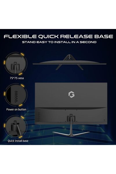 GAMEON GOES24FHD120IPS 24 inch Gaming Monitor, FHD IPS, 120Hz, 0.5ms, 2.1 HDMI, Built-in-Speakers, Black