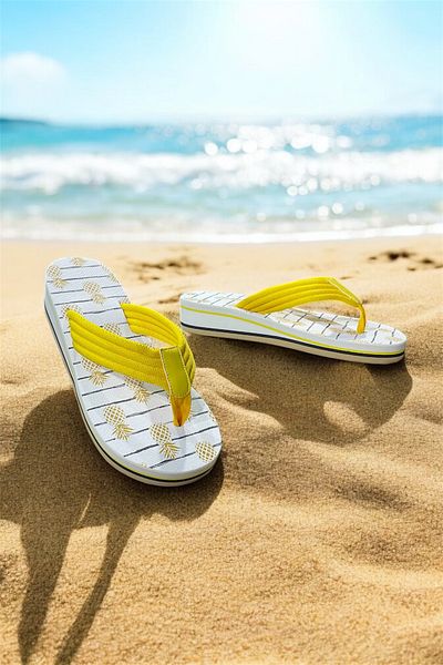 HANOX Women's Platform Wedge Heel Fabric Flip Flops Does Not Hurt Summer Pool Sea Beach Slippers