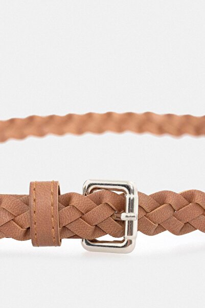 Antioch Tan Knitted Thin Women's Belt