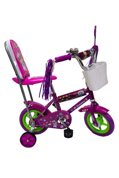 BabyCara Bike Size 10 Inch with Back Support and Reverse Walking & Supported Wheels For Kids 3 to 4 Years
